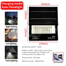 Solar Flood Light Remote Control Solar Powered Spotlight Outdoor Waterproof Street Light Adjustable