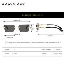 New Fashion Rimless Square Sunglasses Cut Edge UV400