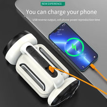 Portable LED Spotlight with Side Camping Light USB Rechargeable Searchlight with Power Bank Flood Flashlight