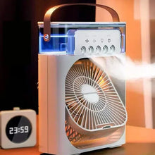 Portable 3 In 1 Humidifier Fan Mini Air Conditioners USB Mini fan LED Night Light Water Mist Fun Air Cooler