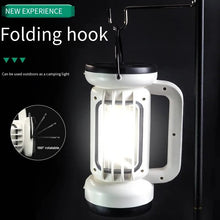 Portable LED Spotlight with Side Camping Light USB Rechargeable Searchlight with Power Bank Flood Flashlight