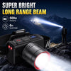 LED Rechargeable Headlights, Adjustable Zoom, Waterproof Headlights