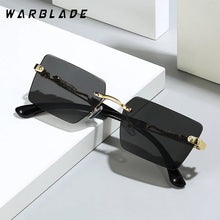 New Fashion Rimless Square Sunglasses Cut Edge UV400