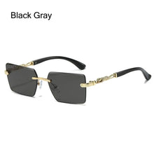 New Fashion Rimless Square Sunglasses Cut Edge UV400