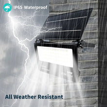 Solar Flood Light Remote Control Solar Powered Spotlight Outdoor Waterproof Street Light Adjustable