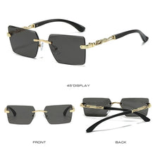 New Fashion Rimless Square Sunglasses Cut Edge UV400