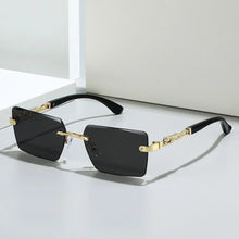 New Fashion Rimless Square Sunglasses Cut Edge UV400