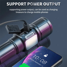 Long-range Tactical Torch High Power LED Flashlight Powerful COB Side Light Rechargeable Waterproof