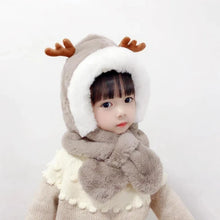 Kids Beanie Winter Knit Faux Fur Hat Skull Cap Scarf Neck Warmer
