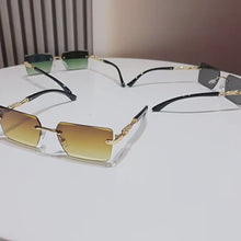 New Fashion Rimless Square Sunglasses Cut Edge UV400