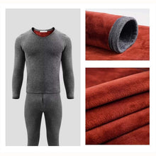 Men's Winter Thermal Underwear Velvet Thick Underwear Set