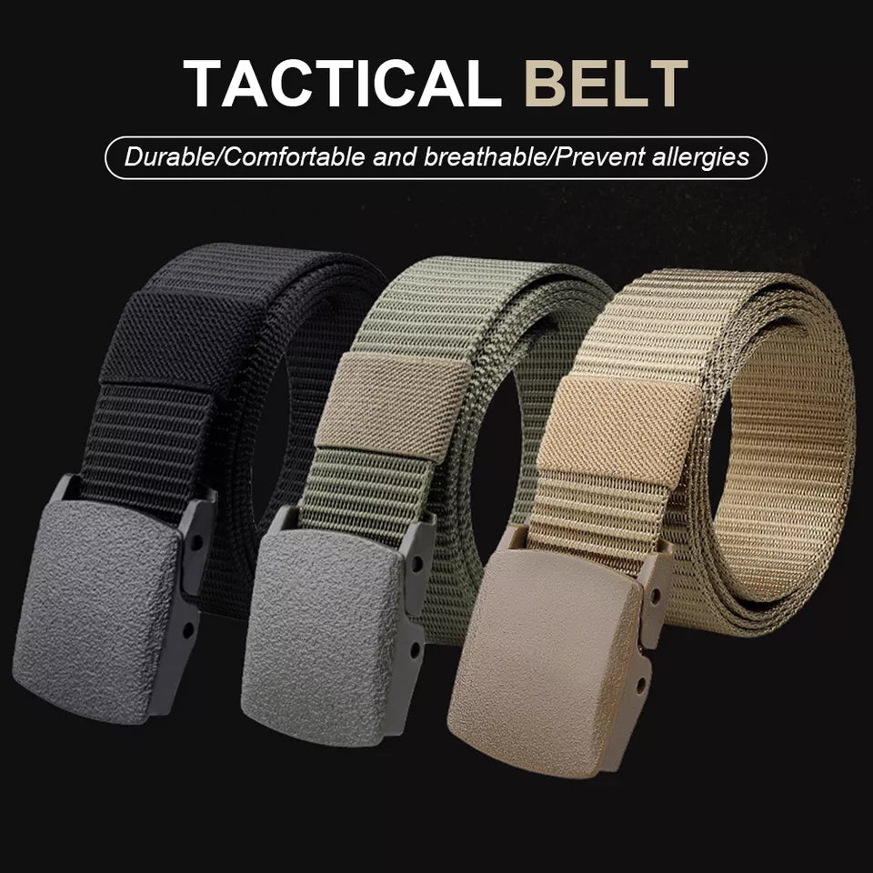 Men s Tactical Belt Heavy Duty Webbing Belt Adjustable Nylon Belt