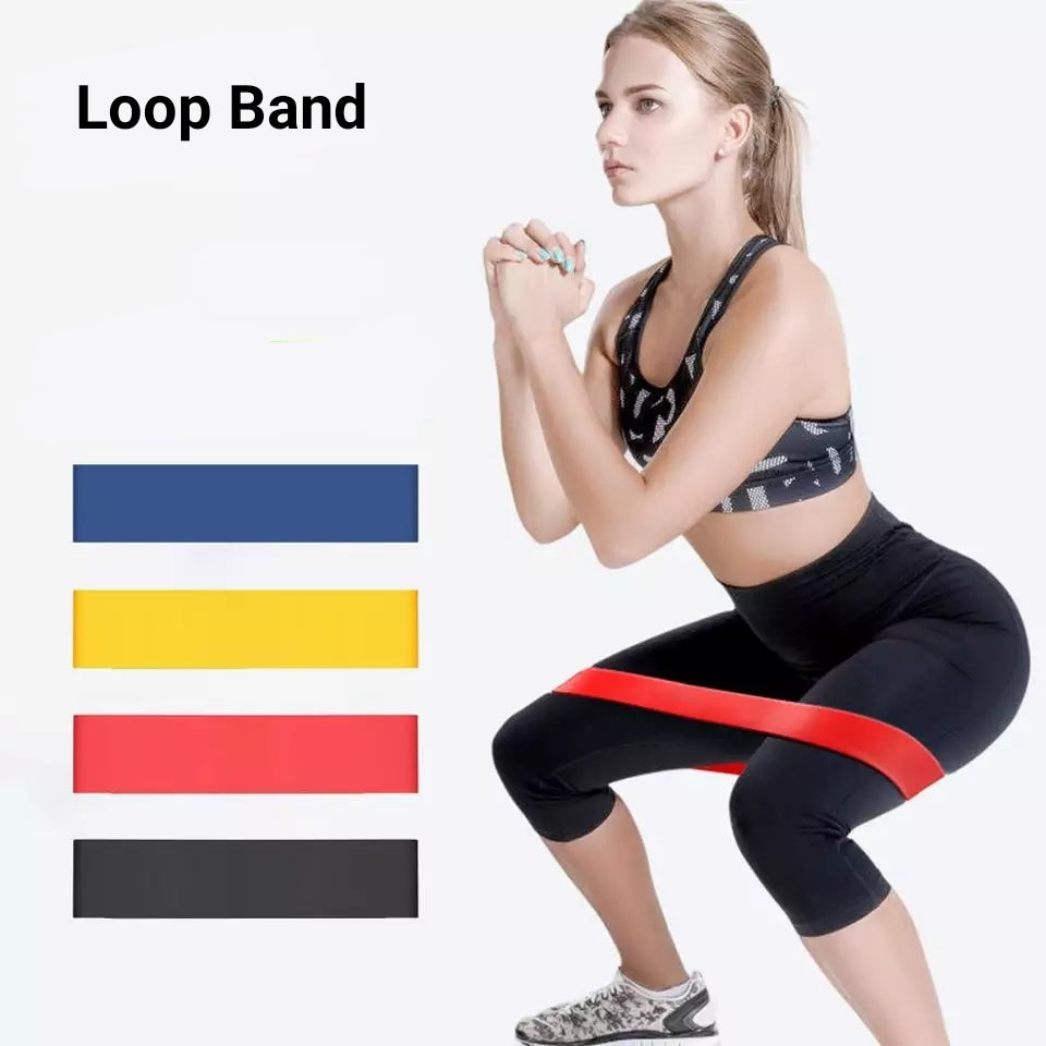 4Pcs Multi-Color Resistance Loop Bands for Exercise–
