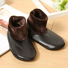 2 Pair Winter Warm Leather Thermal Boot Slipper Indoor House Soft Non-Slip Socks