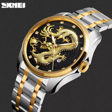 SKMEI Dragon Men Analog Digital Stainless Steel Business Watch