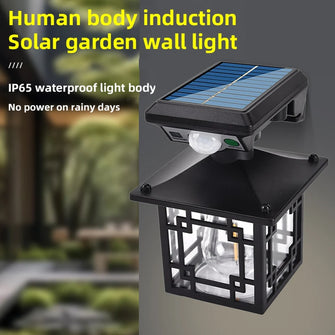 Solar Wall Light Outdoor, IP65 Waterproof  Wall Light PIR Motion Sensor