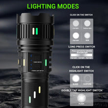 Ultra long TorchSuper Bright White Laser Flashlight Use 4*181350Battery Rechargeable Powerful Al Alloy Torch Waterproof Zoom Tactical Flashlight