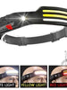 1000LM Silicone Motion Sensor Headlight IPX4 Waterproof COB Head Torch