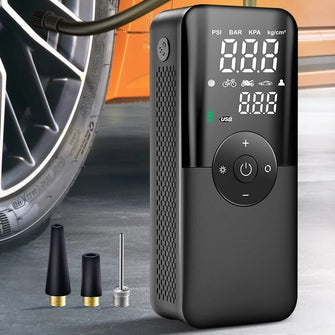 Digital Rechargeable Tyre Air Inflator & Power Bank Imported