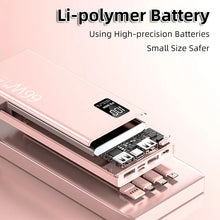 66W Modem Cat Power Bank Digital Display with 4 Built-in Fast Charging Mobile Cable