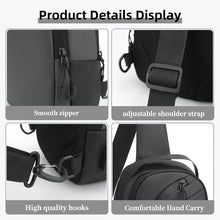 Men's Chest Bag, Large-capacity USB Charging Shoulder Bag, Multi-functional and Versatile Waterproof CrossbodyBag