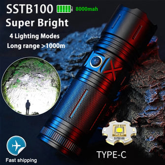 Rechargeable Ultra Bright Handheld P90 Laser Flashlight Torch