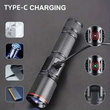 Powerful LED Flashlight Rechargeable Portable Torch White Laser Outdoor Light