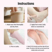 2 PCS Silicone Moisturizing Gel Socks for Cracked Heels - Reusable Foot Mask