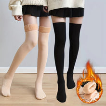2 Pairs Women's Thickened Warm Knee Velvet Socks Thigh High Tube Stocking Socks
