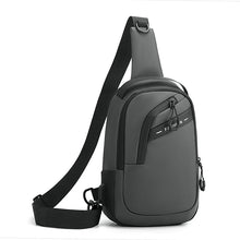 Men's Chest Bag, Large-capacity USB Charging Shoulder Bag, Multi-functional and Versatile Waterproof CrossbodyBag