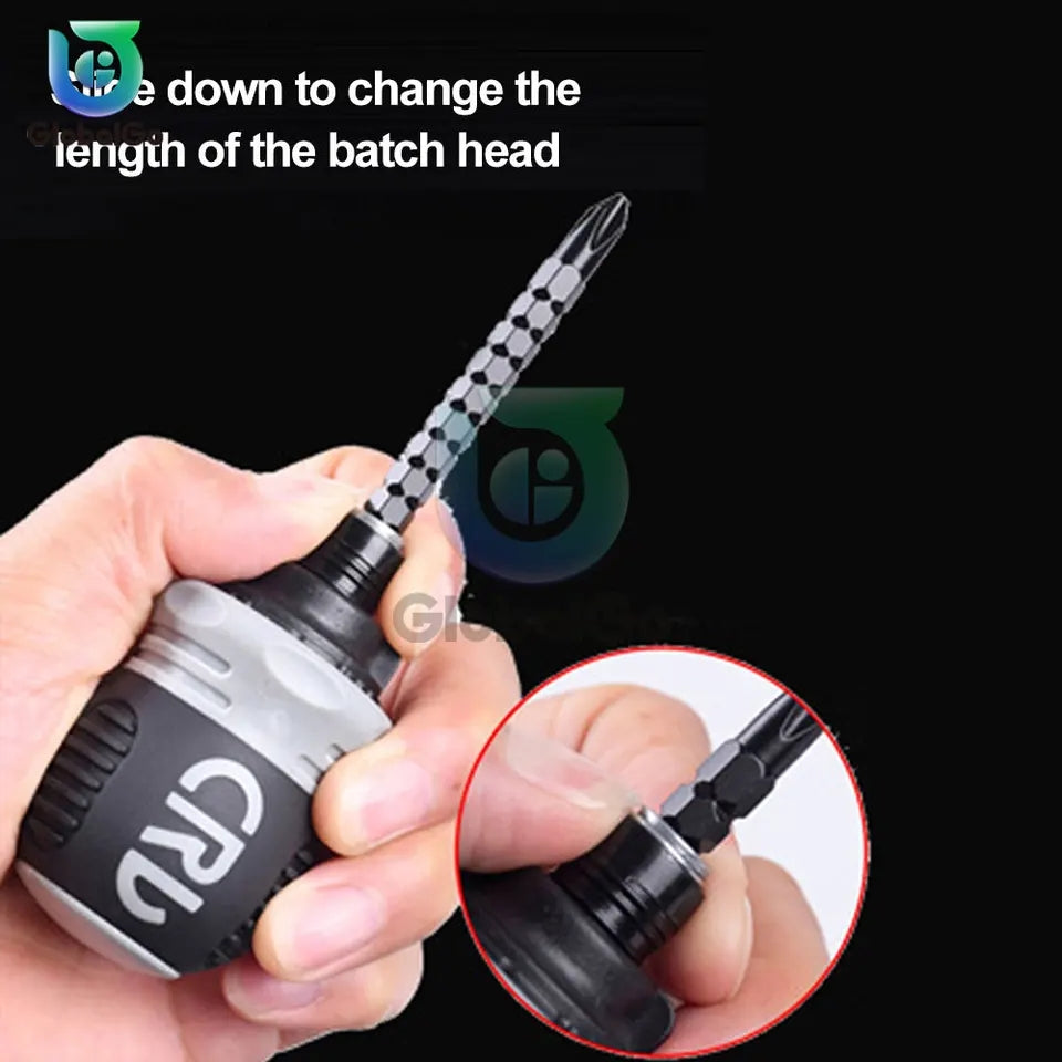 Mini Ratchet Screwdriver Multi-Purpose Batch Head Telescopic Toolkit ...