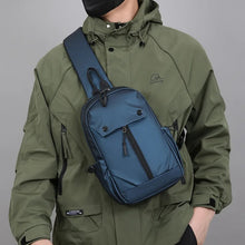 Men's Shoulder Messenger Bag, Large Capacity and Lightweight Waterproof Breast Bag Multi-functional Leisure Travel Backpack