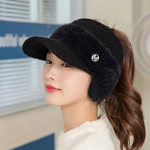 New Fashion Cool Women Warm Ponytail Earflaps Duckbill Cap Hat