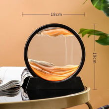 3D Hourglass Quicksand Moving Sand Art Picture Round Glass Deep Sea Sandscape Craft Flowing Painting Office Home