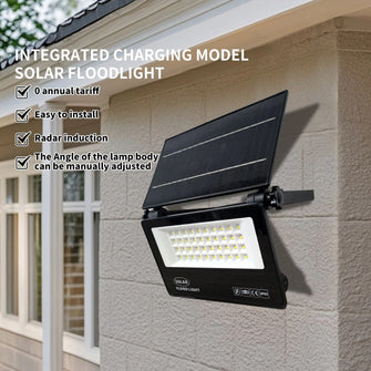 Solar Flood Light Remote Control Solar Powered Spotlight Outdoor Waterproof Street Light Adjustable