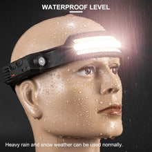 1000LM Silicone Motion Sensor Headlight IPX4 Waterproof COB Head Torch