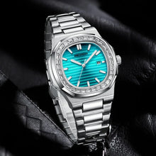 Rhinestone Men's Watch Business Casual Waterproof Quartz Wristwatch
