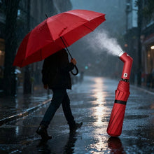 Fully automatic umbrella with rotatable LED flashlight, business wind resistant folding umbrella
