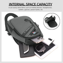 Men's Chest Bag, Large-capacity USB Charging Shoulder Bag, Multi-functional and Versatile Waterproof CrossbodyBag