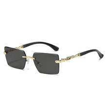 New Fashion Rimless Square Sunglasses Cut Edge UV400