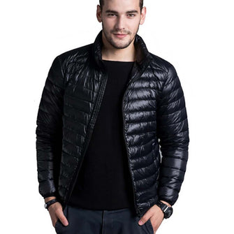Men's Hooded Winter Warm Puffer Jacket with Removable Hood