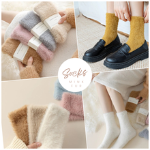 5 Pairs Winter Warm Soft Fluffy Socks Women Velvet Solid Thicken Thermal Mink Fur Sock