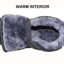 Men Warm Snow Boots Fur Lining Waterproof Shoes, Casual Winter Furry Warm Boot