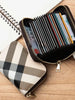 Business Slim Card Holder Zipper Wallet PU Leather