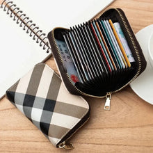 Business Slim Card Holder Zipper Wallet PU Leather