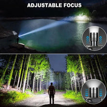 LED Rechargeable Headlights, Adjustable Zoom, Waterproof Headlights