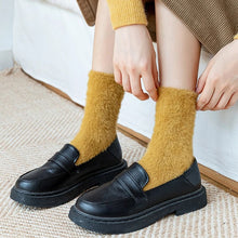 5 Pairs Winter Warm Soft Fluffy Socks Women Velvet Solid Thicken Thermal Mink Fur Sock