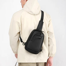 Men's Chest Bag, Large-capacity USB Charging Shoulder Bag, Multi-functional and Versatile Waterproof CrossbodyBag