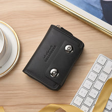 Double Magnetic Snap Accordion Card Holder, Trendy Large-Capacity Card Case, Document Holder, And Coin Purse