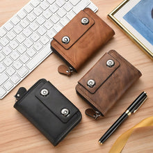 Double Magnetic Snap Accordion Card Holder, Trendy Large-Capacity Card Case, Document Holder, And Coin Purse